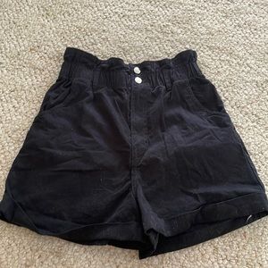 black H&M high waisted shorts 6